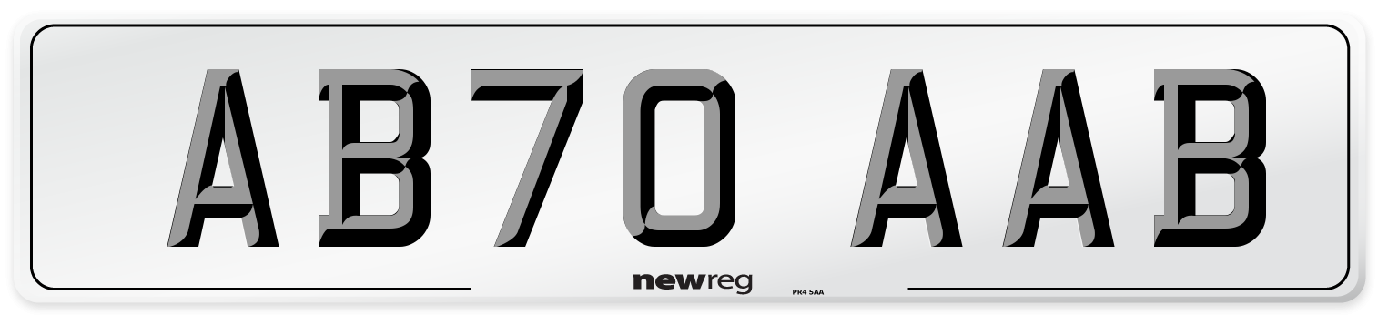 AB70 AAB Number Plate from New Reg